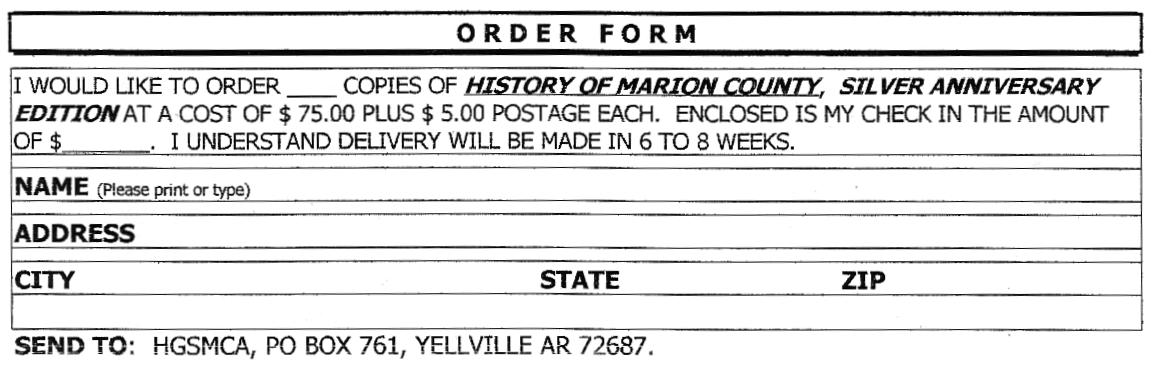 copy of order form