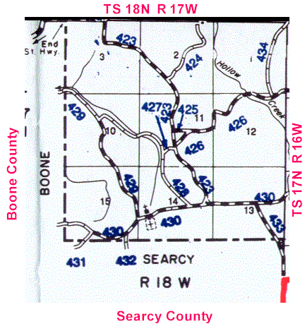 Map of Township 17 North, Range 18 West